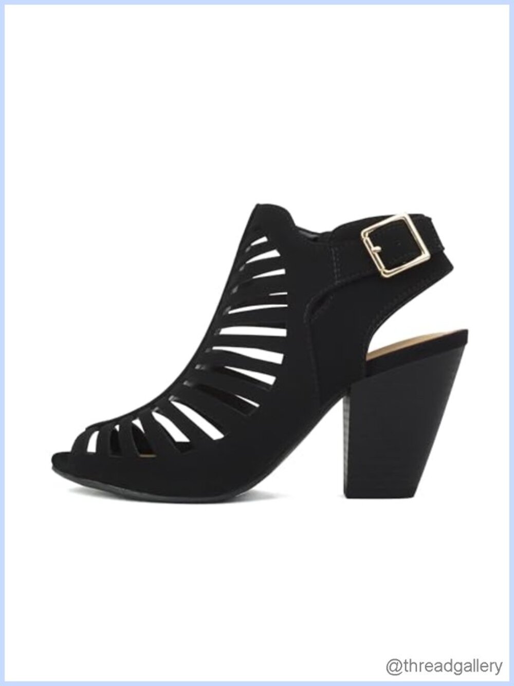 Women's Gladiator Sandals Cone High Heel Peep Toe Ankle Strap Casual